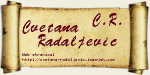 Cvetana Radaljević vizit kartica